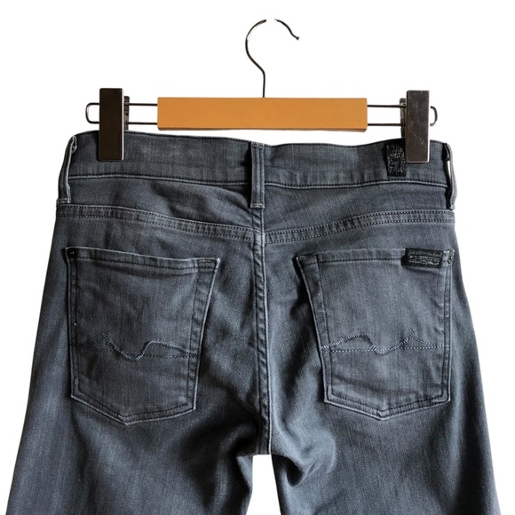 7FAM Jeans The Straight Leg Size 24 Grey Wash - Picture 8 of 15